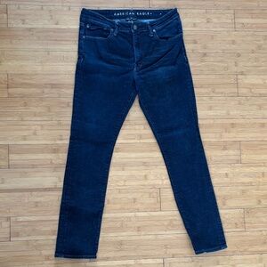 American Eagle Outfitters Men's Dark Blue Skinny Jeans 34x32